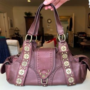 Cole Haan Metallic Shoulder Bag with Stud Detailing